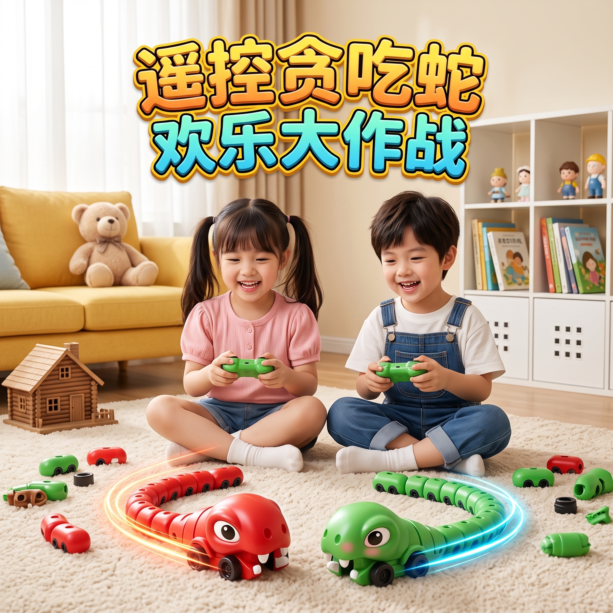 哇噻!遥控贪吃蛇亲子互动玩具