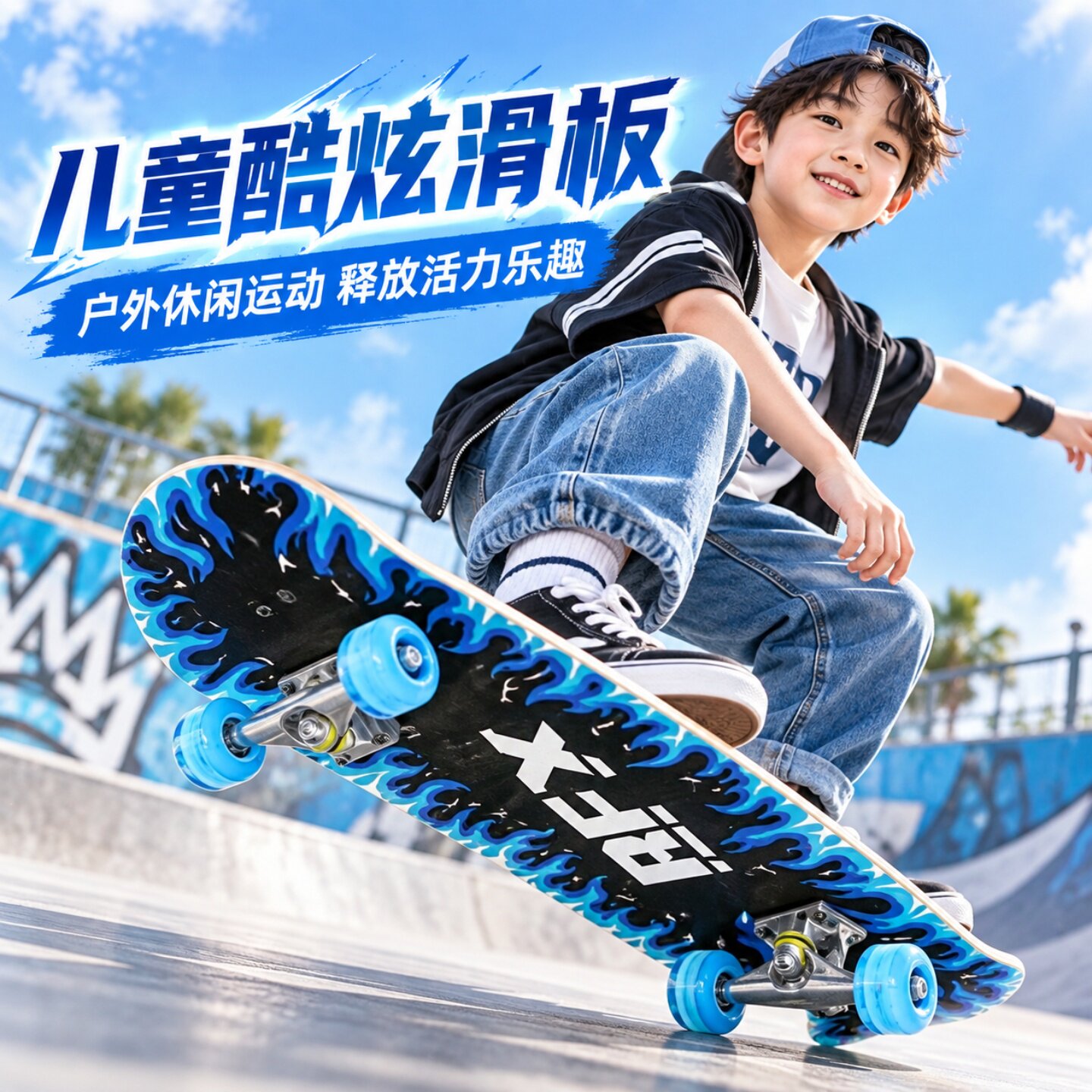 儿童专业版滑板双翘板