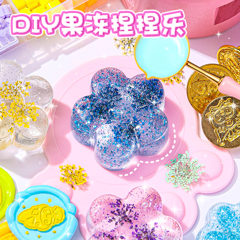 自制火漆捏捏乐女孩手工玩具