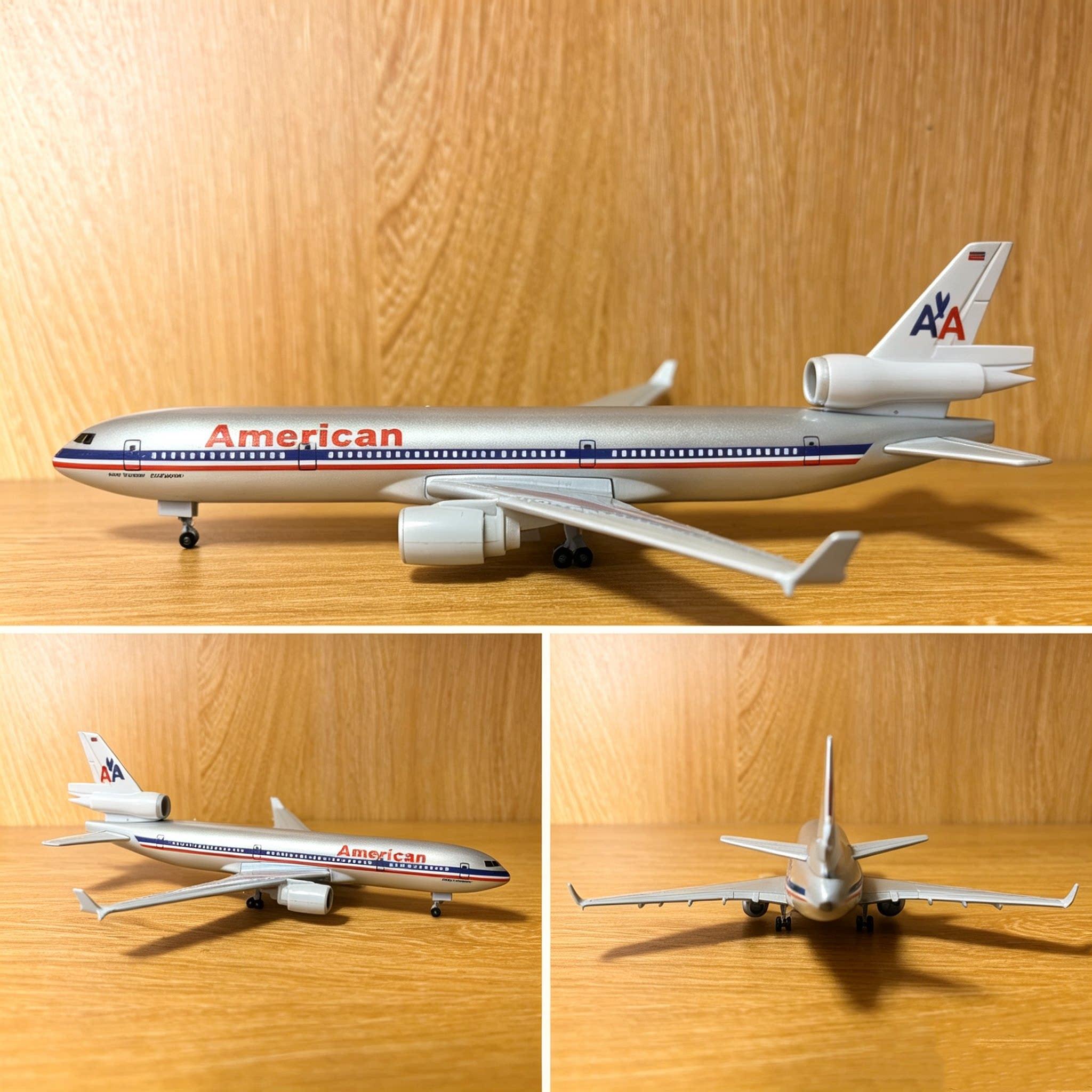 麦道MD-11美国航空飞机模型美航仿真合金客机成品航模摆件带轮子
