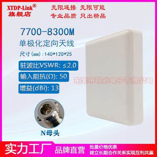 UWB定向天线 7700-8300M7800-8300M单极化定向天线 CH9煤安煤矿7.7-8.3G7.8-8.3G8G高增益13dbi平板定向天线