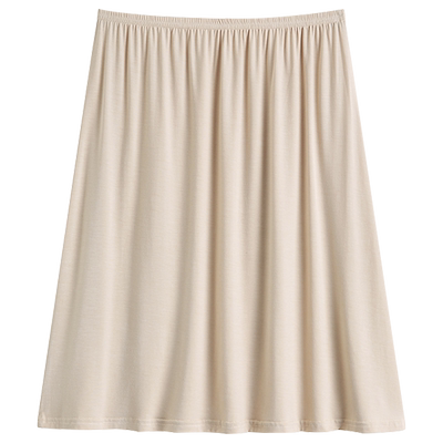 防透光衬裙白色半身内衬莫代尔