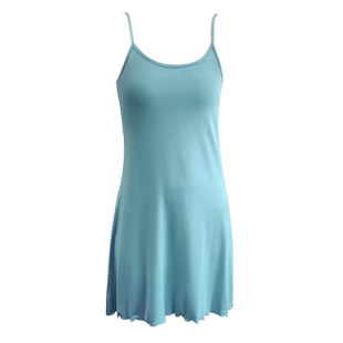 夏季吊带打底裙女中长款木耳边修身莫代尔内搭大码背心裙打底衬裙