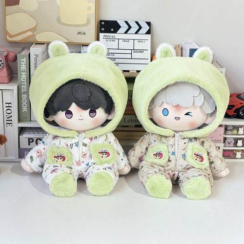 御寒小新睡衣四十厘米棉花娃娃坐姿40cm娃衣秋冬趴服玩偶换装服