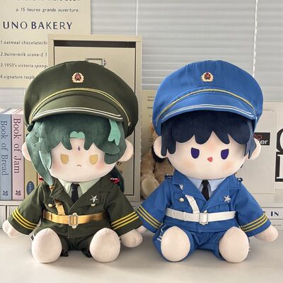 东方大国20cm40cm棉花娃娃海军陆军空军制服玩偶娃衣军装西装制服