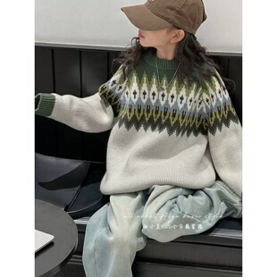 女童洋气毛衣秋冬新款儿童韩版套头针织衫女孩冬季打底衫上衣外套