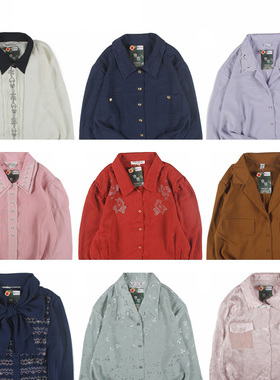 古着vintage复古日系百搭白色港风宽松巴洛克长袖经典纯色衬衫2