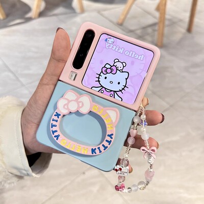 hellokitty猫适用华为puraX手机壳阔折叠屏pocket2荣耀magicflip2可爱Razr60三星zflip6女n3flip小米MIXFlip2