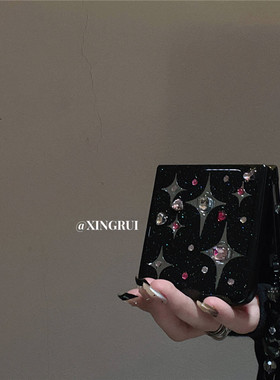 ins滴胶星空闪钻链适用华为pocket2手机壳purax阔折叠屏小米mix flip2全包三星Galaxyzflip6/5/7女findn3flip