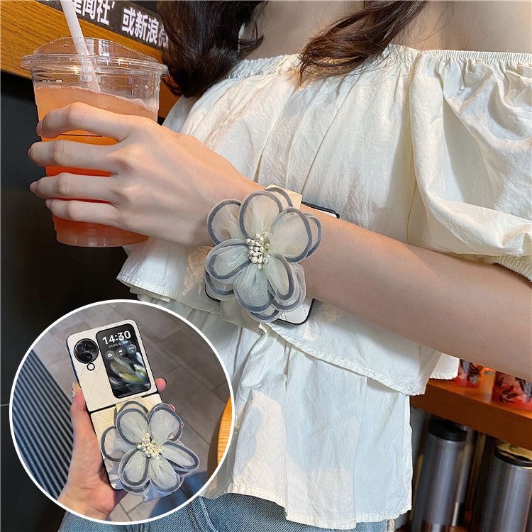 适用小米mixflip2手机壳FindN3Flip手腕带razr60华为novaFlip皮质purax阔折叠pocket2荣耀vflip2三星zflip7/6