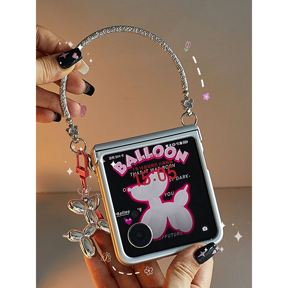 适用荣耀MagicVFlip手机壳华为Pocket2手提purax折叠屏novaFlip小米MIXFlip2女findN3Flip三星zflip7/6/5斜挎