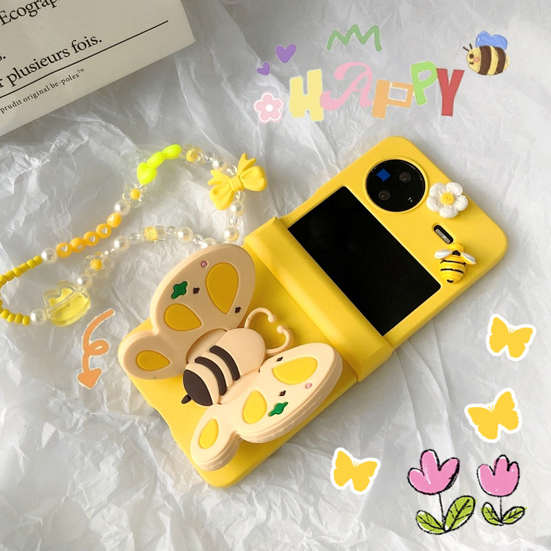 适用vivoxflip手机壳小米mixflip2折叠屏findn3flip华为pocket2三星zflip6/5/7手链razr60荣耀magicv壳膜一体