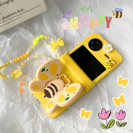 适用vivoxflip手机壳小米mixflip2折叠屏findn3flip华为pocket2三星zflip6/5/7手链razr60荣耀magicv壳膜一体