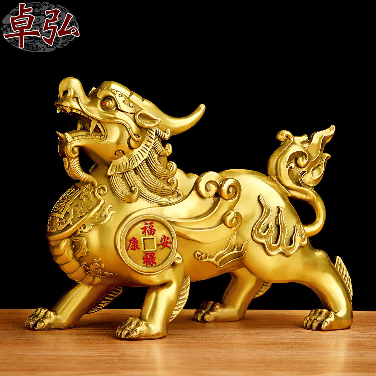 铜貔貅摆件招财原创貔貅公母一对客厅店铺玄关装饰摆件开业礼品