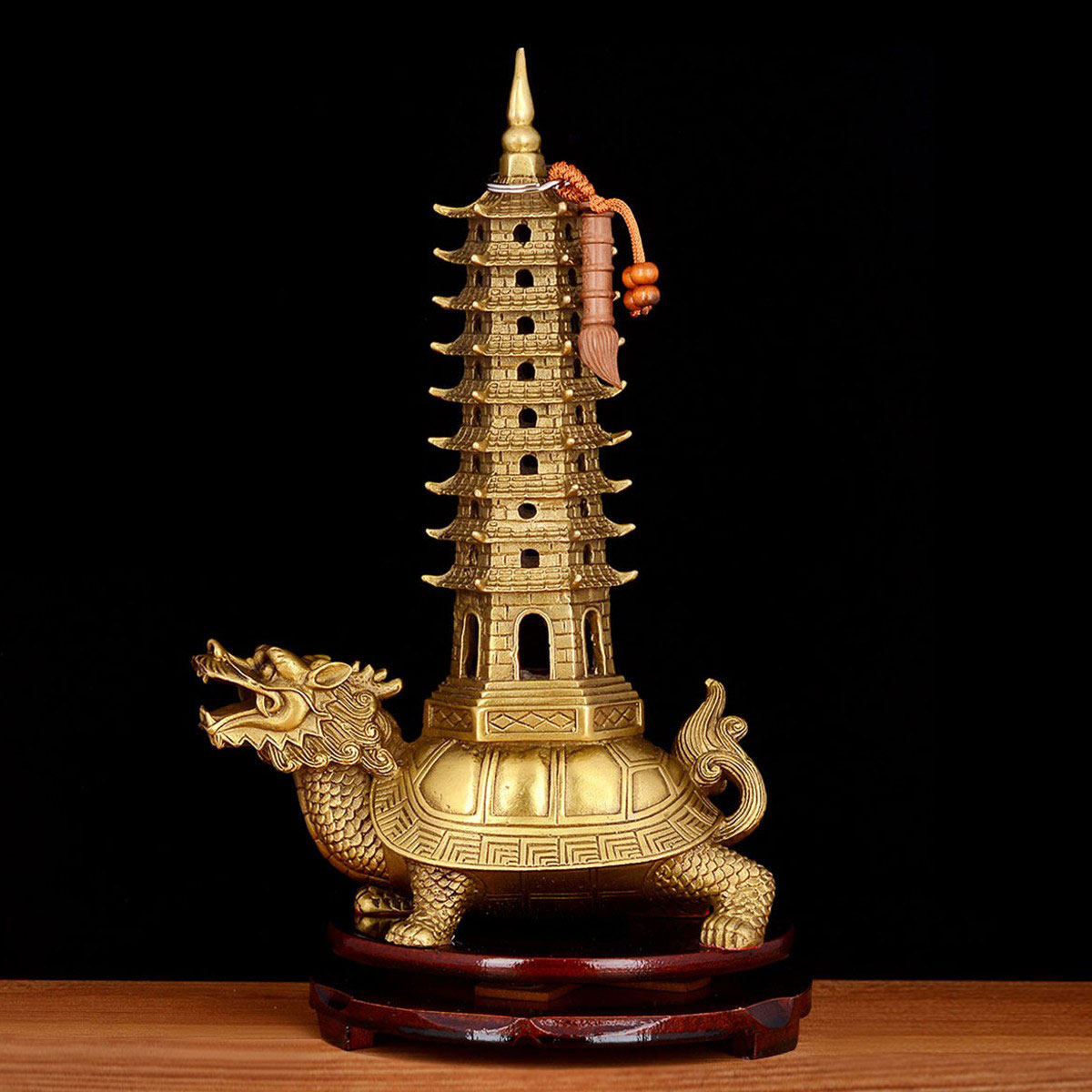 2023文昌塔九层9层纯铜龙龟文昌塔旗舰店状元笔书桌办公室摆件