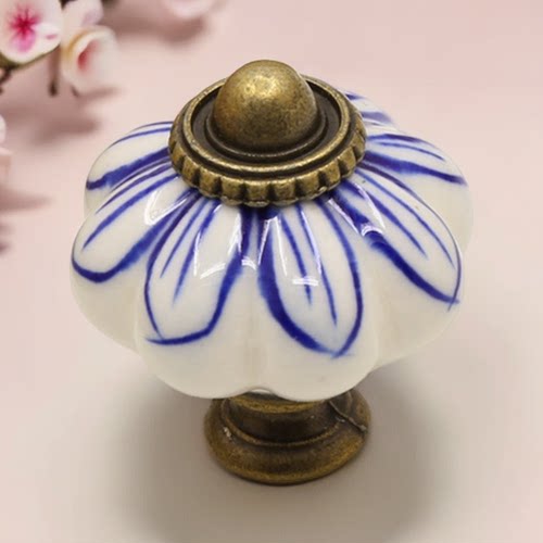 南瓜陶瓷拉手复古美式柜门拉手