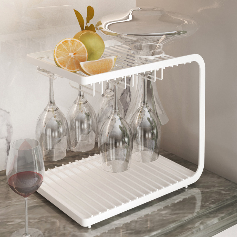 红酒杯架倒挂悬挂家用2025新款高级感轻奢高颜值桌面高脚杯收纳层