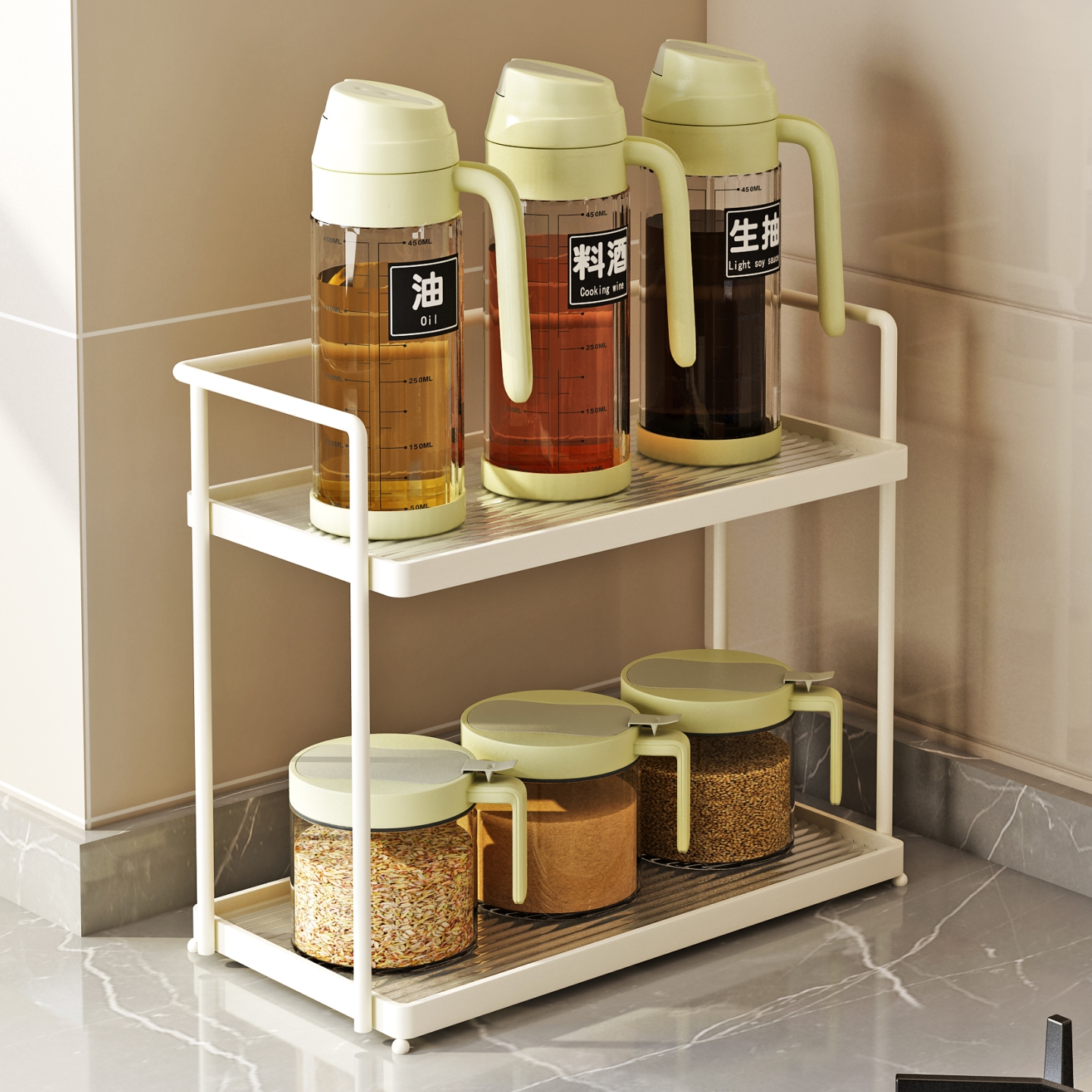厨房调味料置物架油盐酱醋收纳架