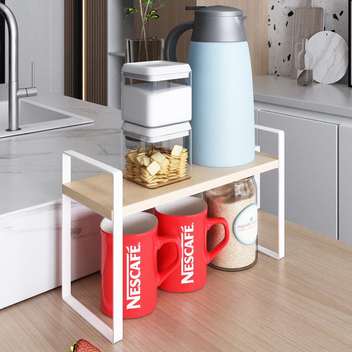 杯子置物架家用水杯架子水壶台面