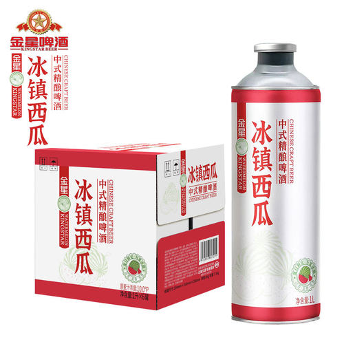 金星冰镇西瓜中式精酿啤酒1L*6