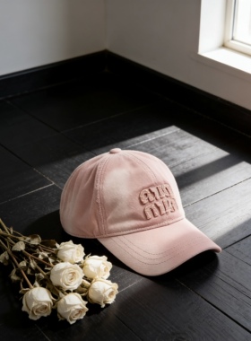 Mist Beads/美式复古洗水棒球帽女显脸小ins超火鸭舌帽子网红同款