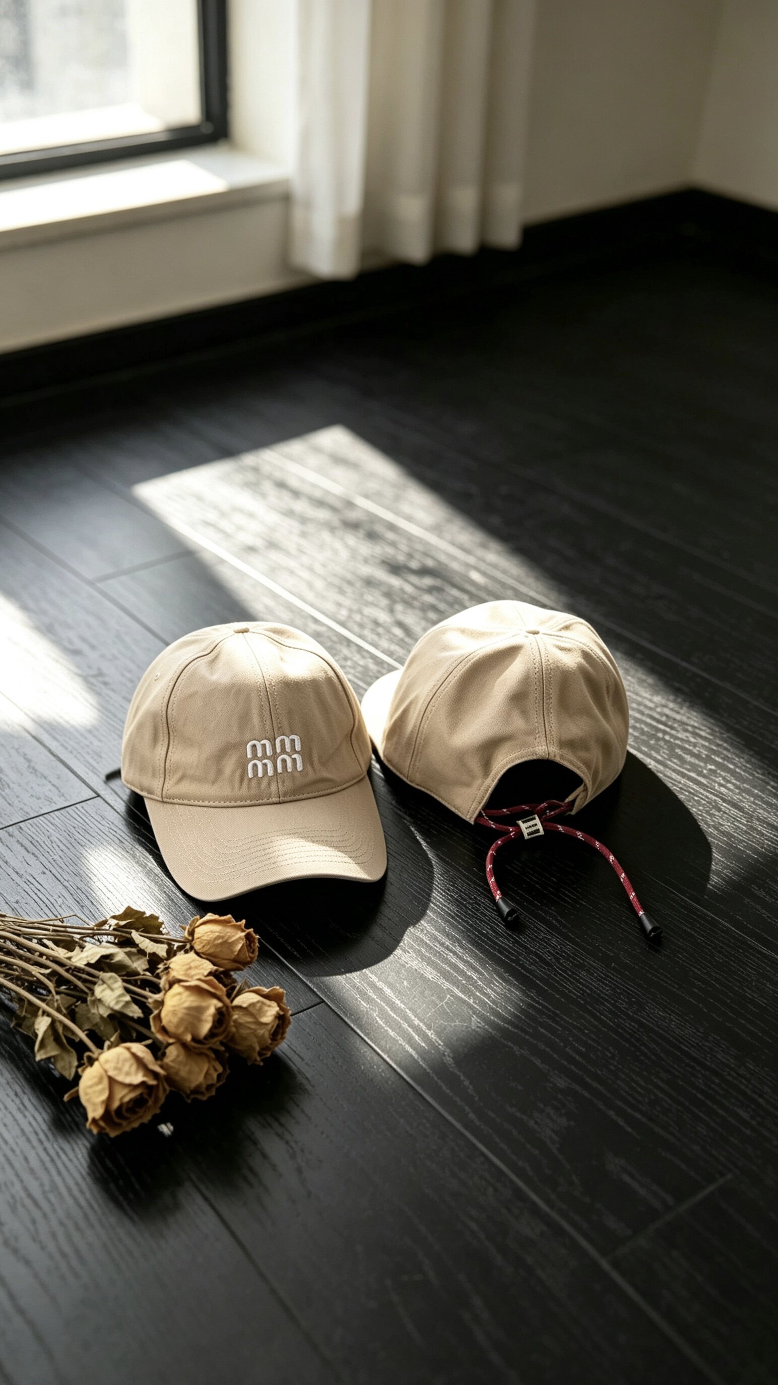 Mest Beads/秋冬新款抽绳金扣棒球帽男女情侣款鸭舌时尚百搭帽子