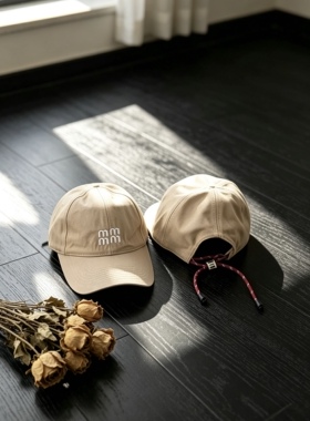 Mest Beads/秋冬新款抽绳金扣棒球帽男女情侣款鸭舌时尚百搭帽子