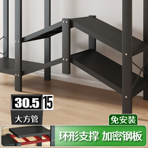 全钢板加厚折叠衣柜家用卧室简易布衣柜租房用钢管加粗加固收纳柜