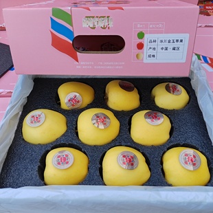 12个精品果香甜甜心苹果 藏地雪域冰川金玉苹果9 泡沫箱包装