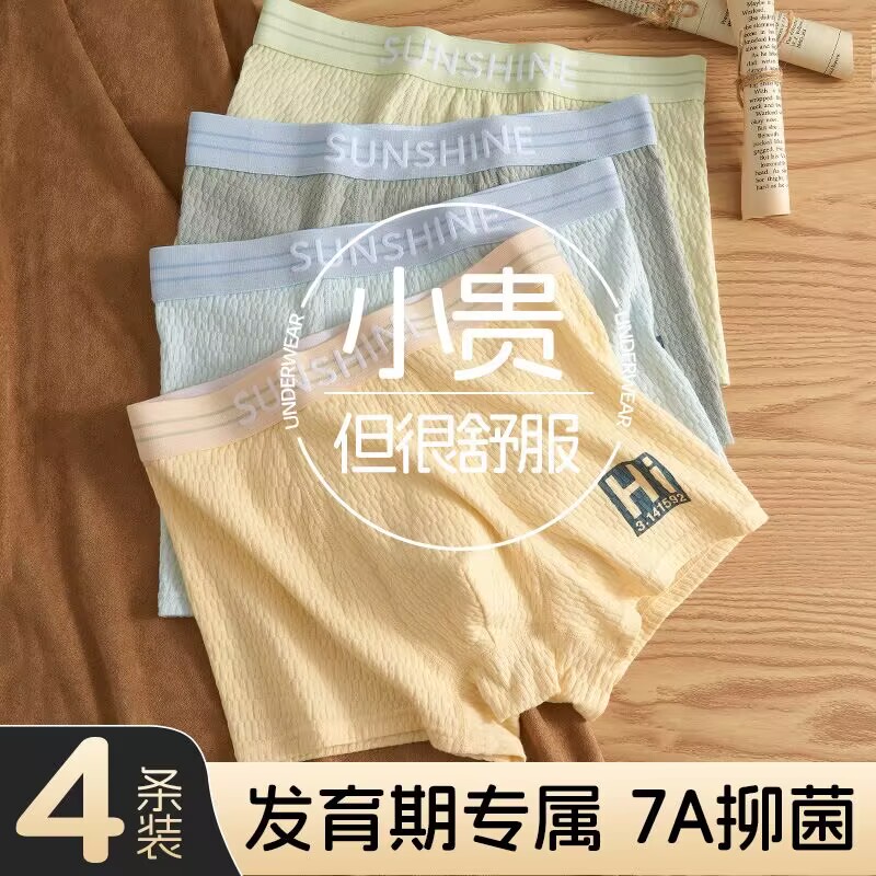 男童a类纯棉平角内裤初高中生