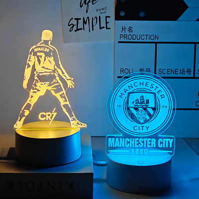 足球俱乐部队徽摆件氛围小夜灯