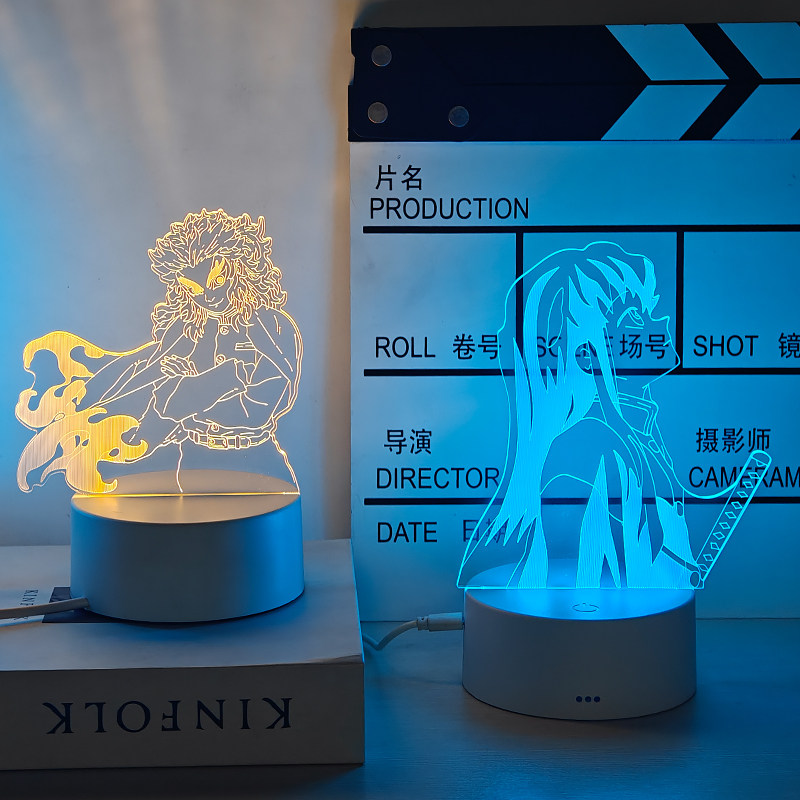 鬼灭之刃周边小夜灯炼狱杏寿郎时透无一郎卧室摆件送朋友生日礼物