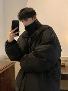 森马集团男士羽绒棉服冬季加厚2023新款潮棉衣无帽立领面包服韩版