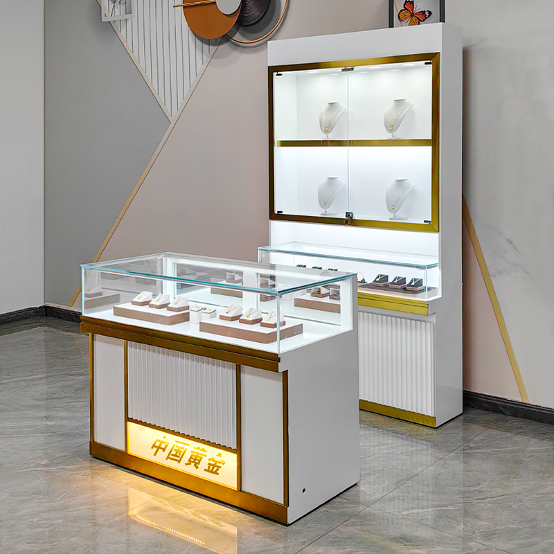 珠宝柜台饰品展示柜展览馆古玩
