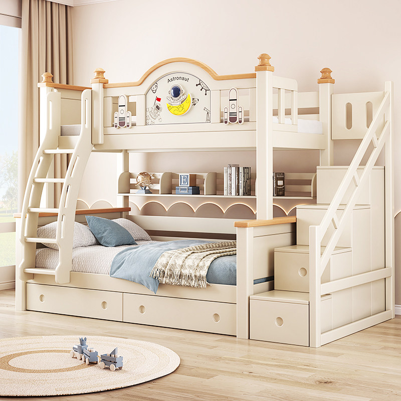 樱桃木上下床全实木儿童高低子母床小户型姐弟两层上下铺木床双层,住宅家具,高低/子母床,淘宝优惠券,粉丝福利购,淘宝优惠卷