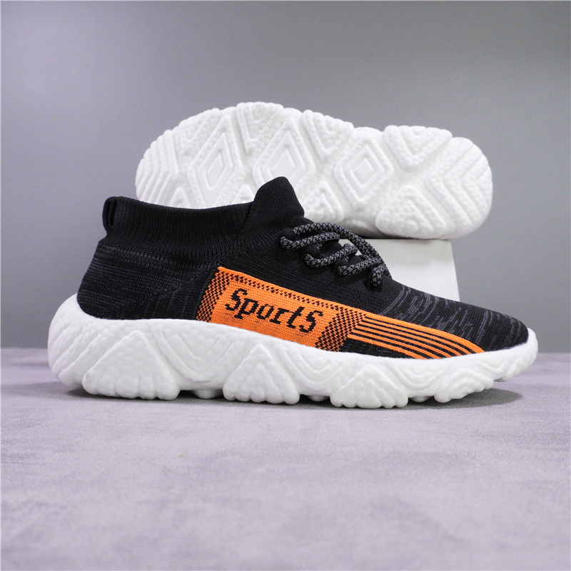 超轻软底踩屎感爆米花舒适袜子弹力鞋面运动休闲鞋男牛货健步跑鞋