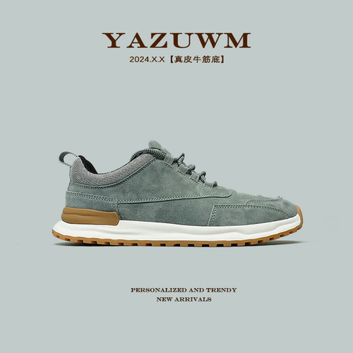 经典系带休闲皮鞋原创自制百搭