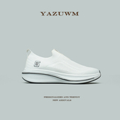 脚感舒服弹力网面一脚蹬袜子鞋 底 男女健步休闲运动鞋 品质好鞋