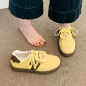 女款 2026新款 春季 黄色德训鞋 软底不累脚百搭通勤休闲鞋 0128r