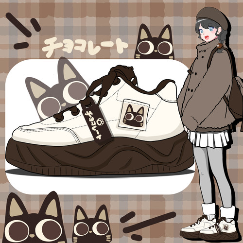 冬季新款可爱高帮加绒板鞋