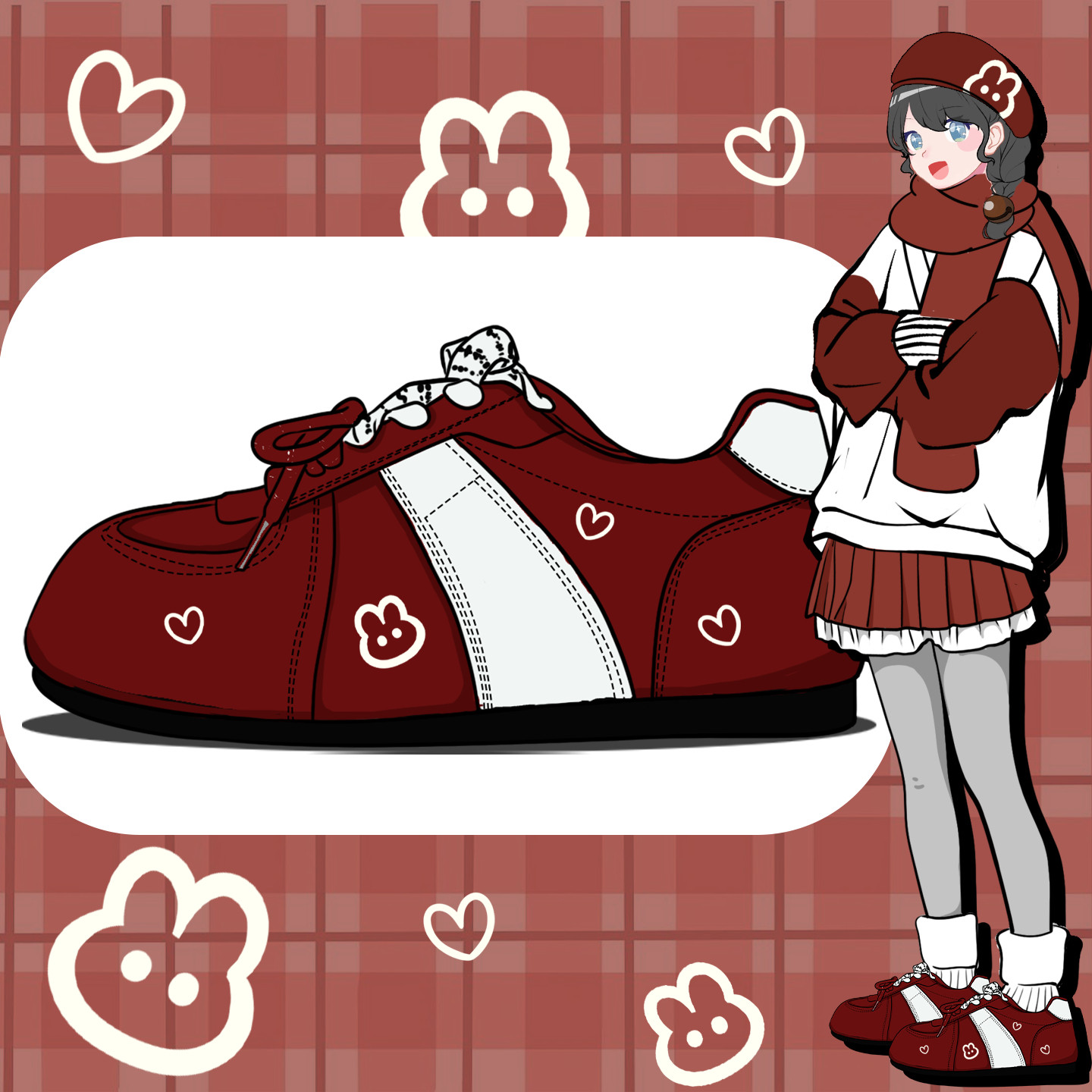 艾米与麦麦大头丑萌阿甘鞋女可爱女生厚底休闲板鞋红色鞋子ins潮,女鞋,休闲板鞋,淘宝优惠券,粉丝福利购,淘宝优惠卷