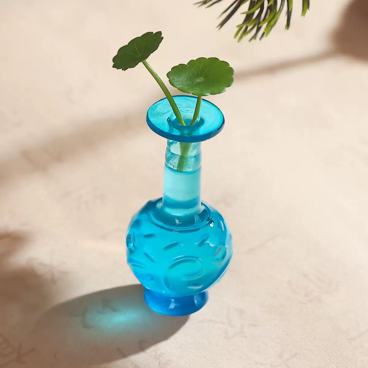 浙江博物馆文创蓝色刻花玻璃瓶树脂冰箱贴城市旅游纪念收藏伴手礼旅游纪念礼送同学好友家人