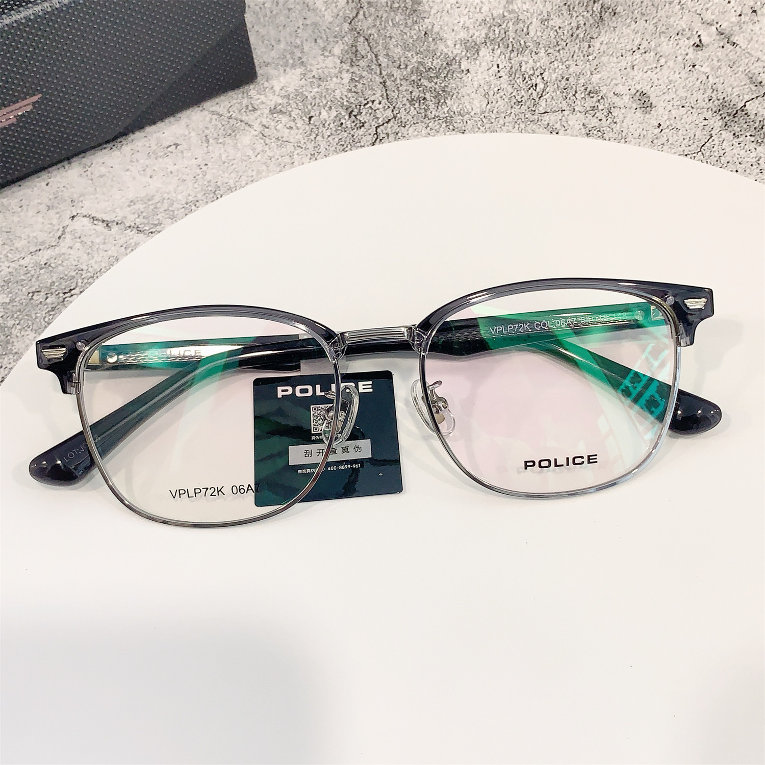 POLICE魄力思警察眼镜框架新款光学定制男女近视配度数VPLP72K