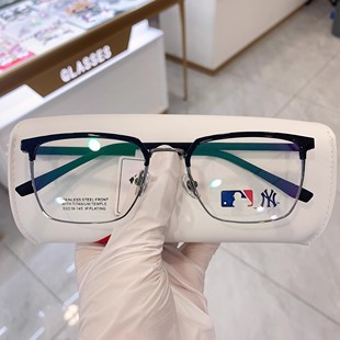 MLB纽约洋基钛架眉毛框近视眼镜框女镜架男可配度数防蓝光6002