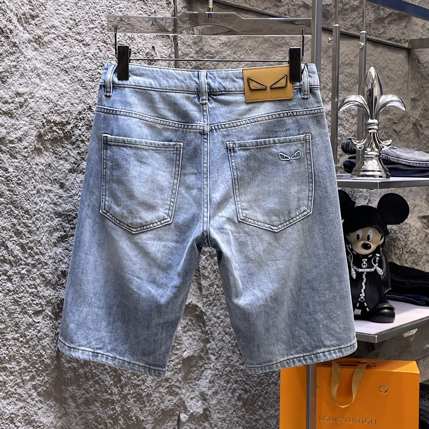 高端品牌牛仔短裤男士夏季薄款宽松百搭休闲五分裤男轻奢潮男裤子