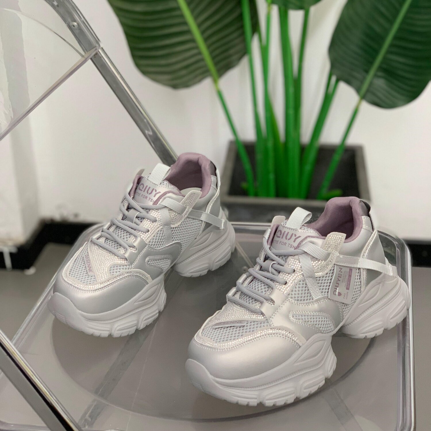 厚底老爹鞋女2026年夏季网面透气运动鞋轻便增高显脚小休闲女鞋子