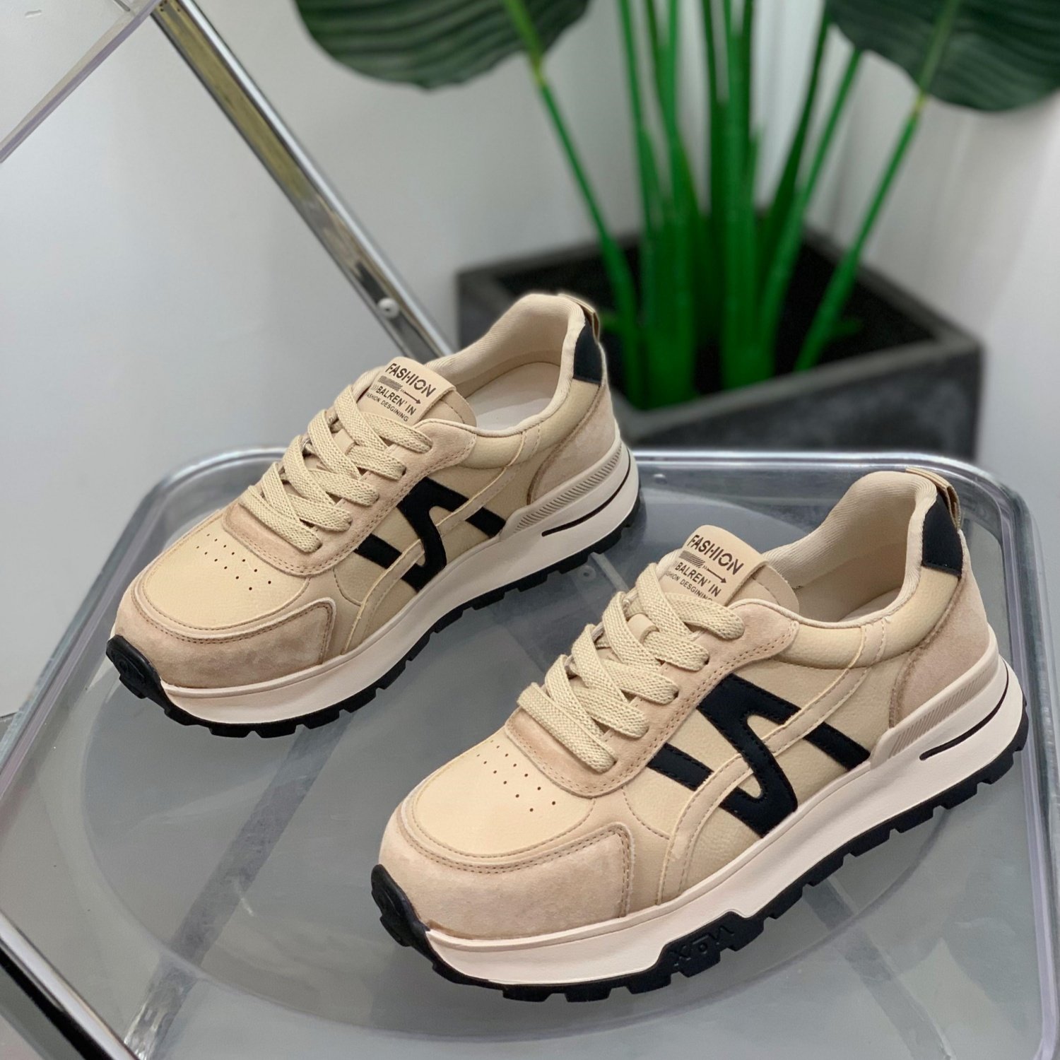 复古做旧脏脏鞋德训鞋女2025秋季新款网红磨砂面厚底增高阿甘鞋子,女鞋,时尚休闲鞋,淘宝优惠券,粉丝福利购,淘宝优惠卷