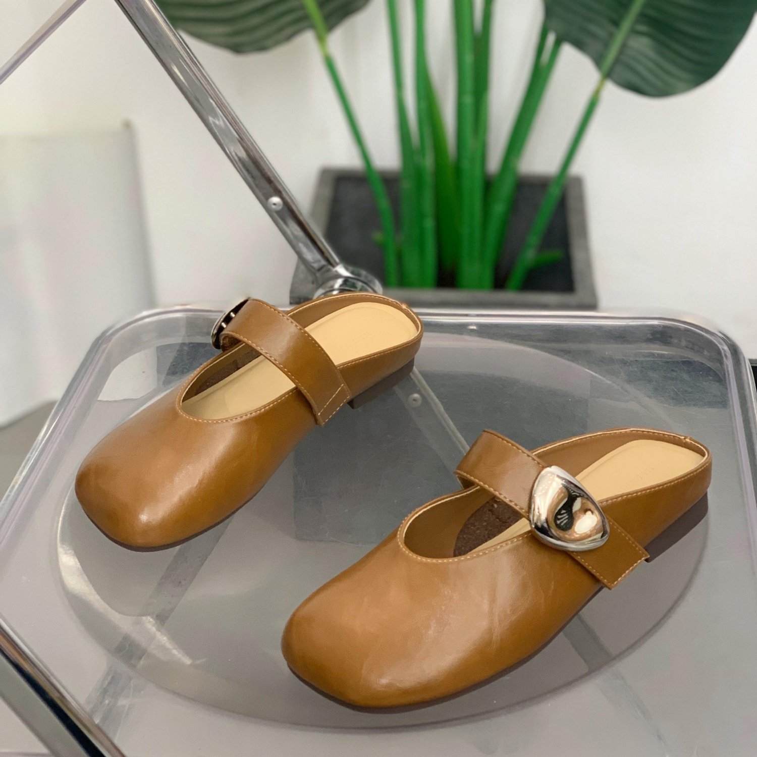 平底包头单鞋女2026年春季新款百搭简约小皮鞋舒适不累脚浅口女鞋,女鞋,浅口单鞋,淘宝优惠券,粉丝福利购,淘宝优惠卷