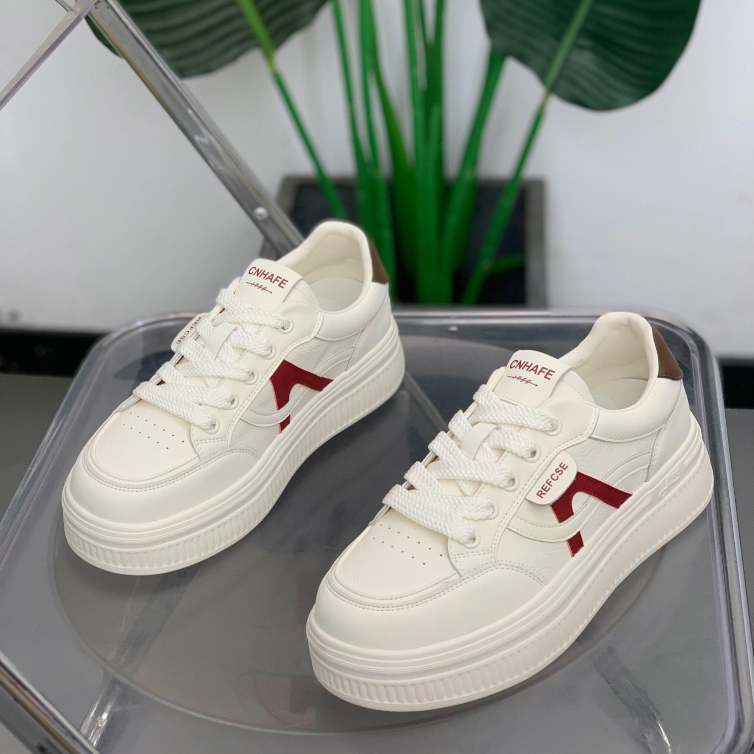 厚底真皮小白鞋女2026年春季新款百搭休闲鞋显瘦运动学生时尚板鞋,女鞋,休闲板鞋,淘宝优惠券,粉丝福利购,淘宝优惠卷