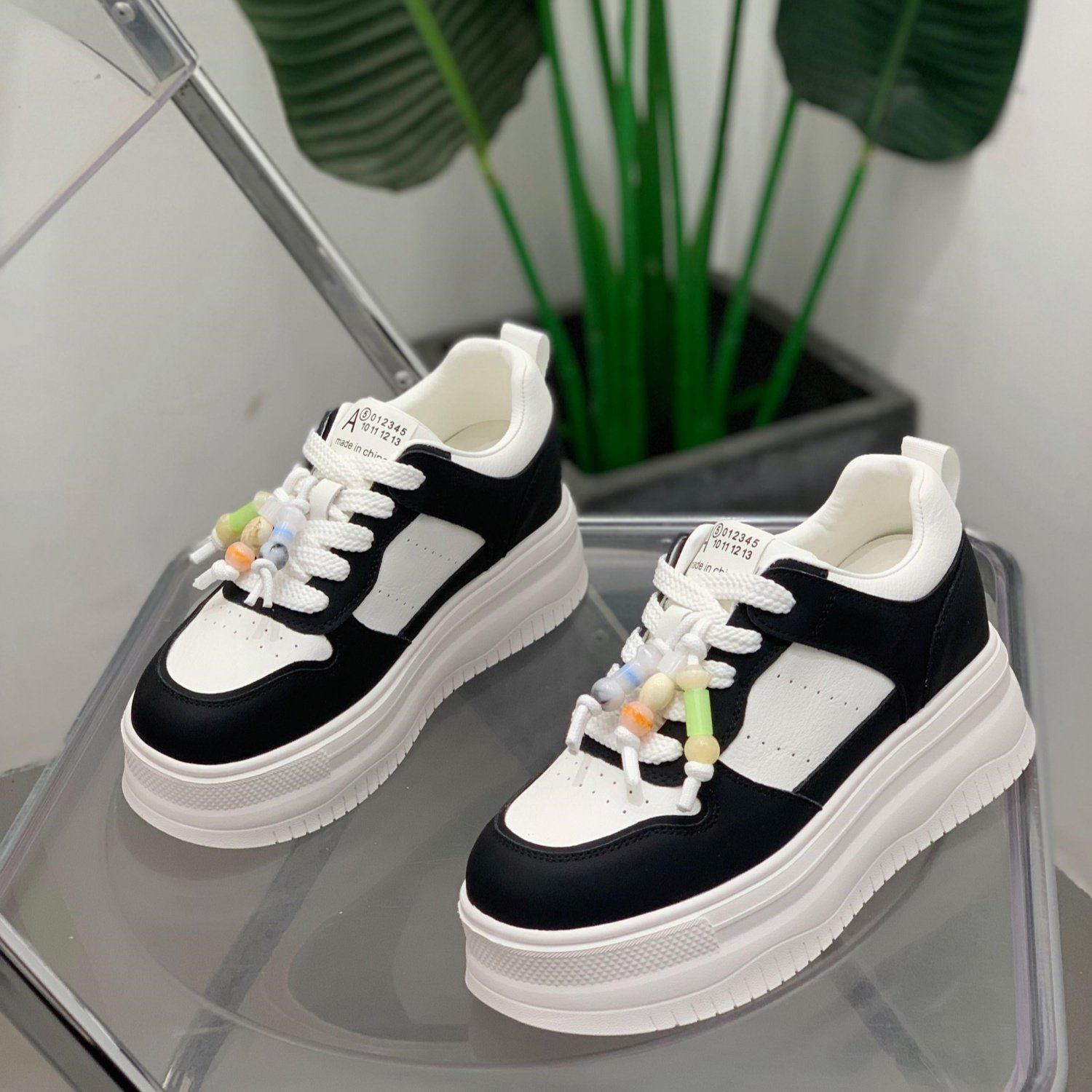 厚底增高真皮小白鞋女2026年春季新款百搭休闲鞋拼色轻便显瘦板鞋,女鞋,休闲板鞋,淘宝优惠券,粉丝福利购,淘宝优惠卷